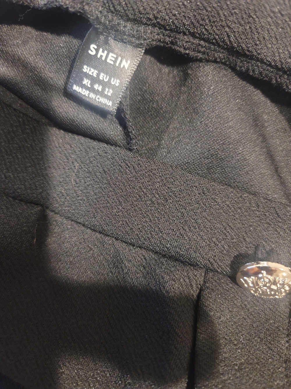 SHEIN Black Sailor Shorts with Decorative Jewel Buttons - Picture 9 of 10